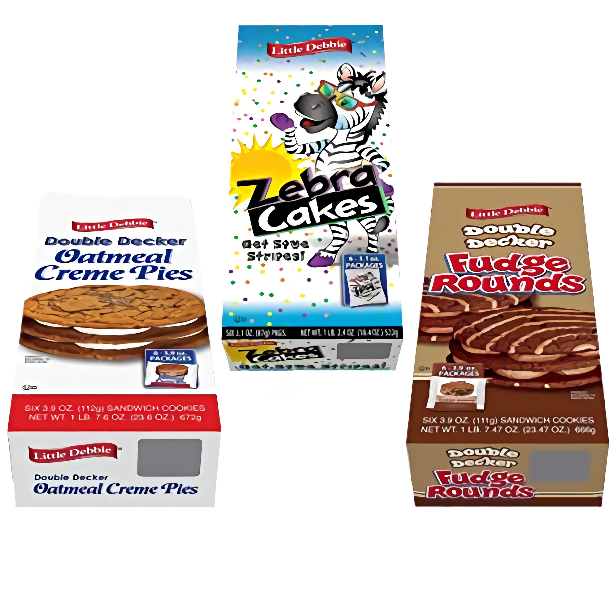 Mega Sized Cakes Combo Packs Includes Oatmeal Double Decker Rounds