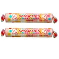 thumbnail image 1 of Mega Smarties Candy Rolls Round Disc Fruity Flavored Sweet Tangy Taste Hard Treat Tablet Shaped Delicacies Dessert Classic Nostalgic Retro Snack Jumbo Giant Size Party Goodie Confectioneries Pack of 2, 1 of 7