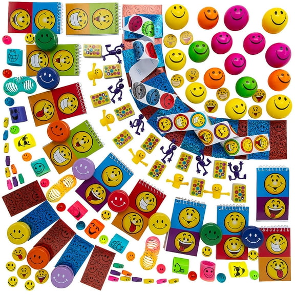 Mega Smile Face Novelty Asst (250Pc) - Party Favors - 250 Pieces