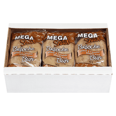 Mega Snack Maple Iced Brioche Buns Case, 9ct x 142g/5 oz