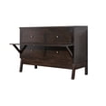 thumbnail image 1 of Mega Solutions Amalfi Murphy Cabinet Chest Desk Bed with Drawers & USB Charging Station (Queen Size, Java), 1 of 14