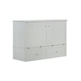 thumbnail image 1 of Mega Solutions Murphybedz Tuscany Murphy Cabinet Chest Bed with Charging Station 6 Inch, Queen (White), 1 of 7