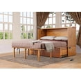 thumbnail image 1 of Mega Solutions Natures Dream Murphy Cabinet Chest Bed with Charging Station 6 Inch, Queen (Hickory), 1 of 9