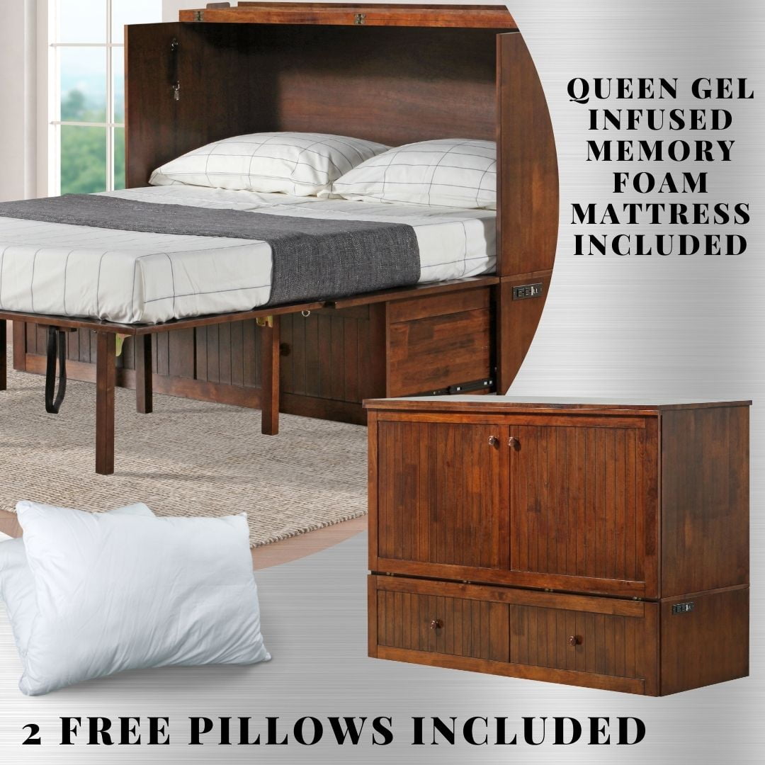 Mega Solutions Tuscany Murphy Chest Bed with Charging Station 6