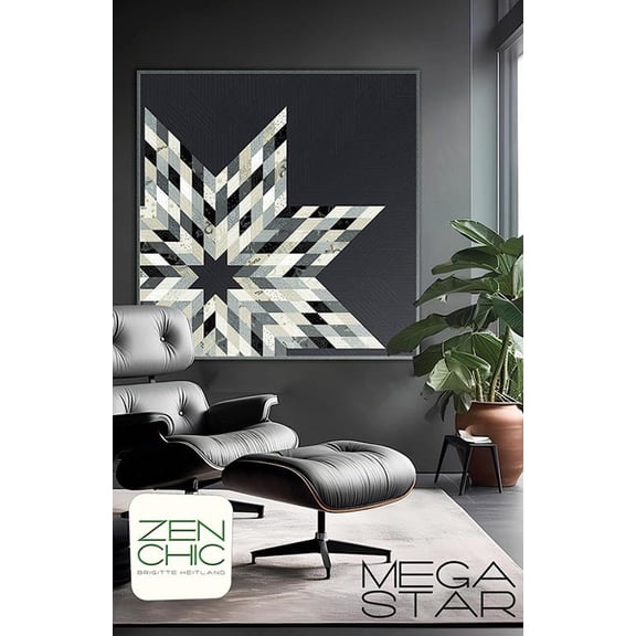 Mega Star Quilt Pattern by Brigitte Heitland Zen Chic