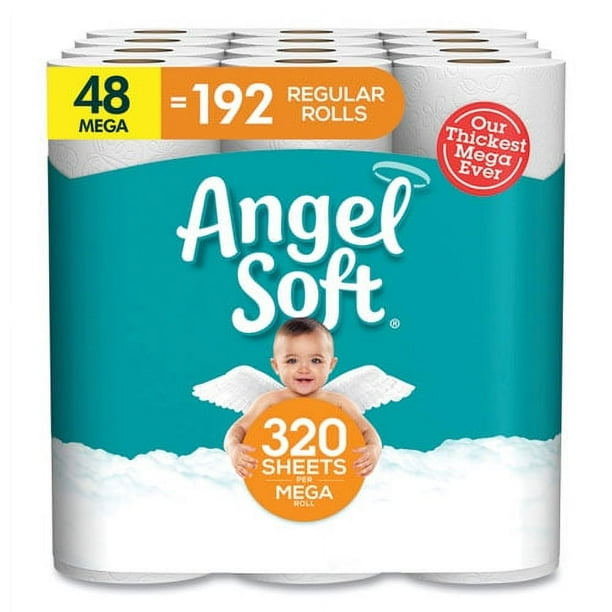 Mega Toilet Paper, Septic Safe, 2-Ply, White, 320 Sheets/Roll, 48 Rolls/Pack Mega Toilet Paper, Septic Safe, 2-Ply, White, 320 Sheets/Roll, 48 Rolls/Pack