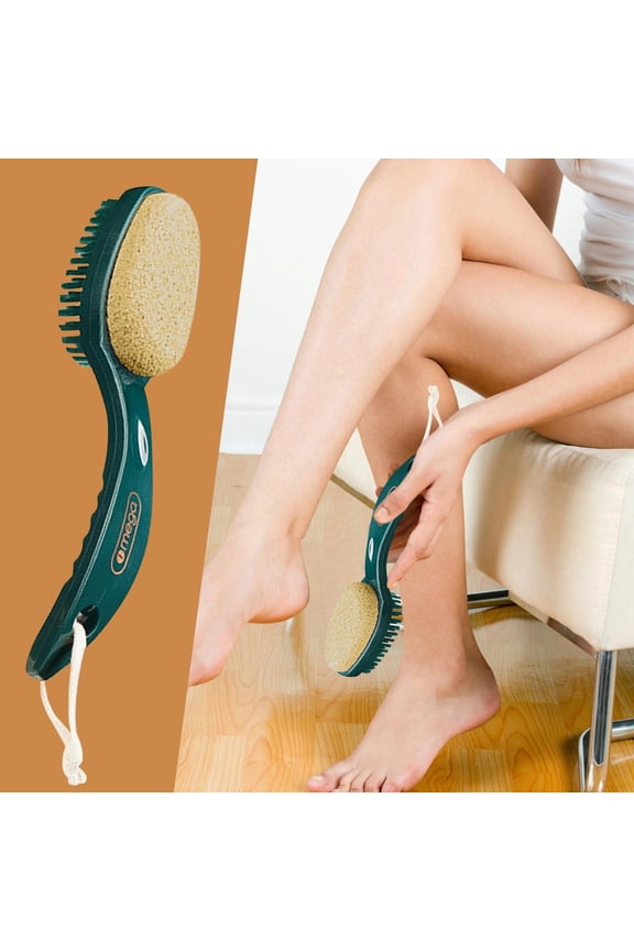 Mega Two In Double-sided Foot Exfoliating Foot Grinder Long Handle Horny Foot Board Cleaning Brush To Calluses, Pedicure And Foot Grinding, Usupdd 2025 Mega Two In Double-sided Foot