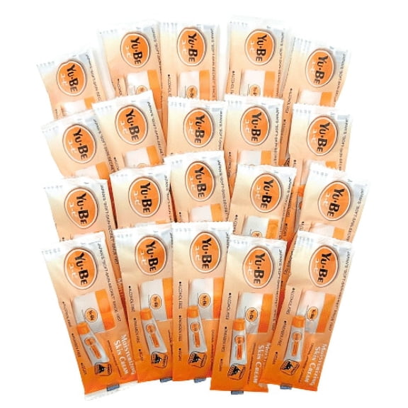 Yu-Be Moisturizing Skin Cream Sample Pack (20pcs)  Travel-Size Hydrating Tubes for Dry, Sensitive Skin