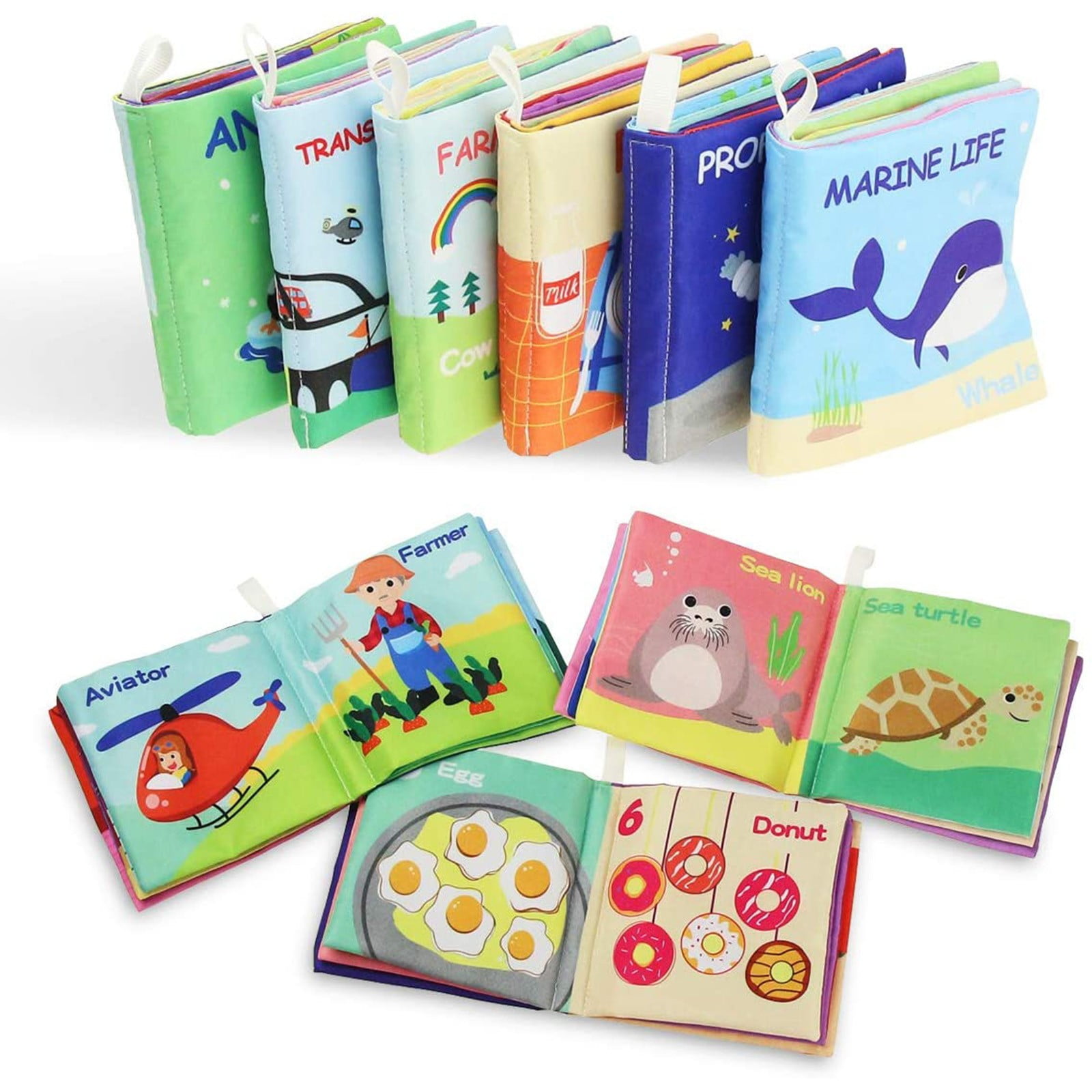 Newborn Baby Cloth Cognitive Books Infants Palm Book Early 2024 Learning Educational