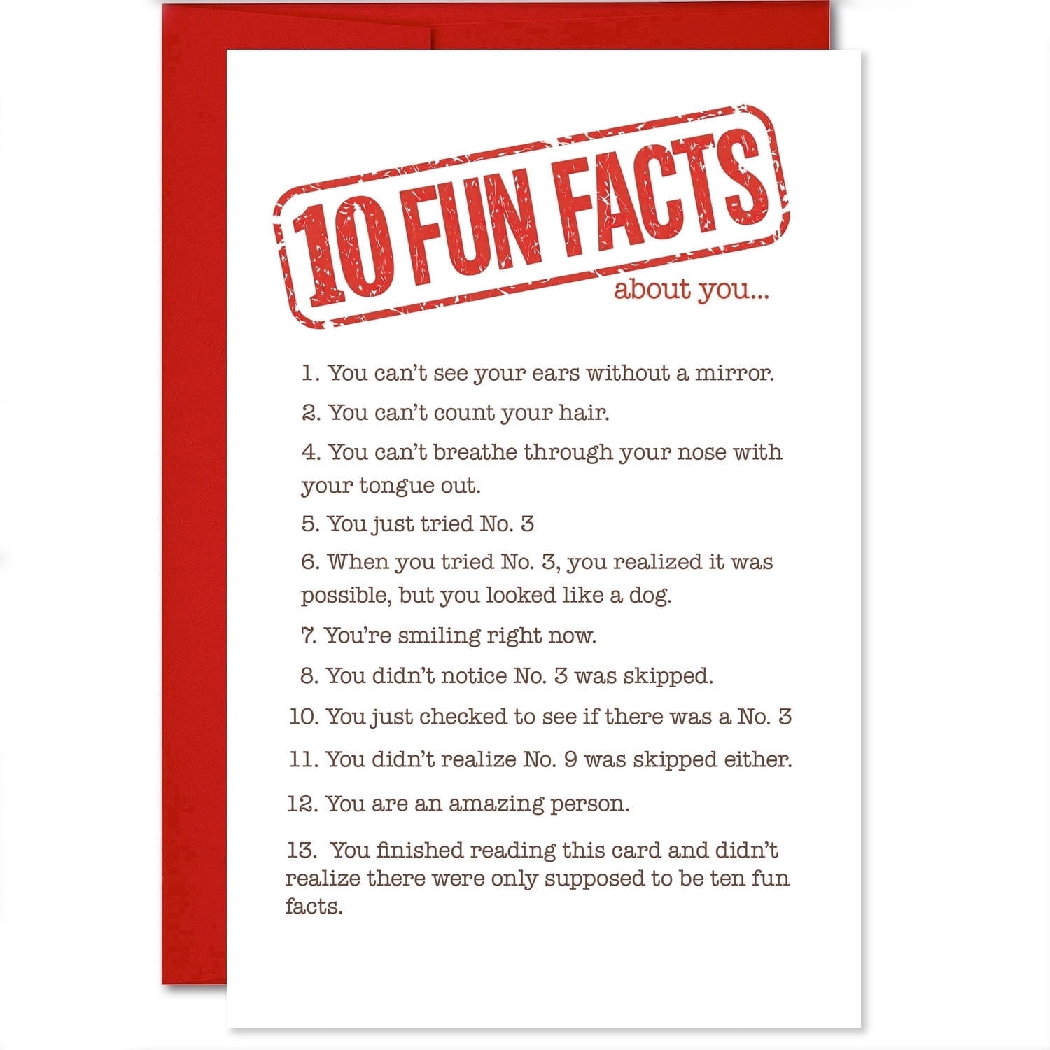 MegaCalendars Funny Birthday Greeting Card, Fun Facts and Did You Know ...