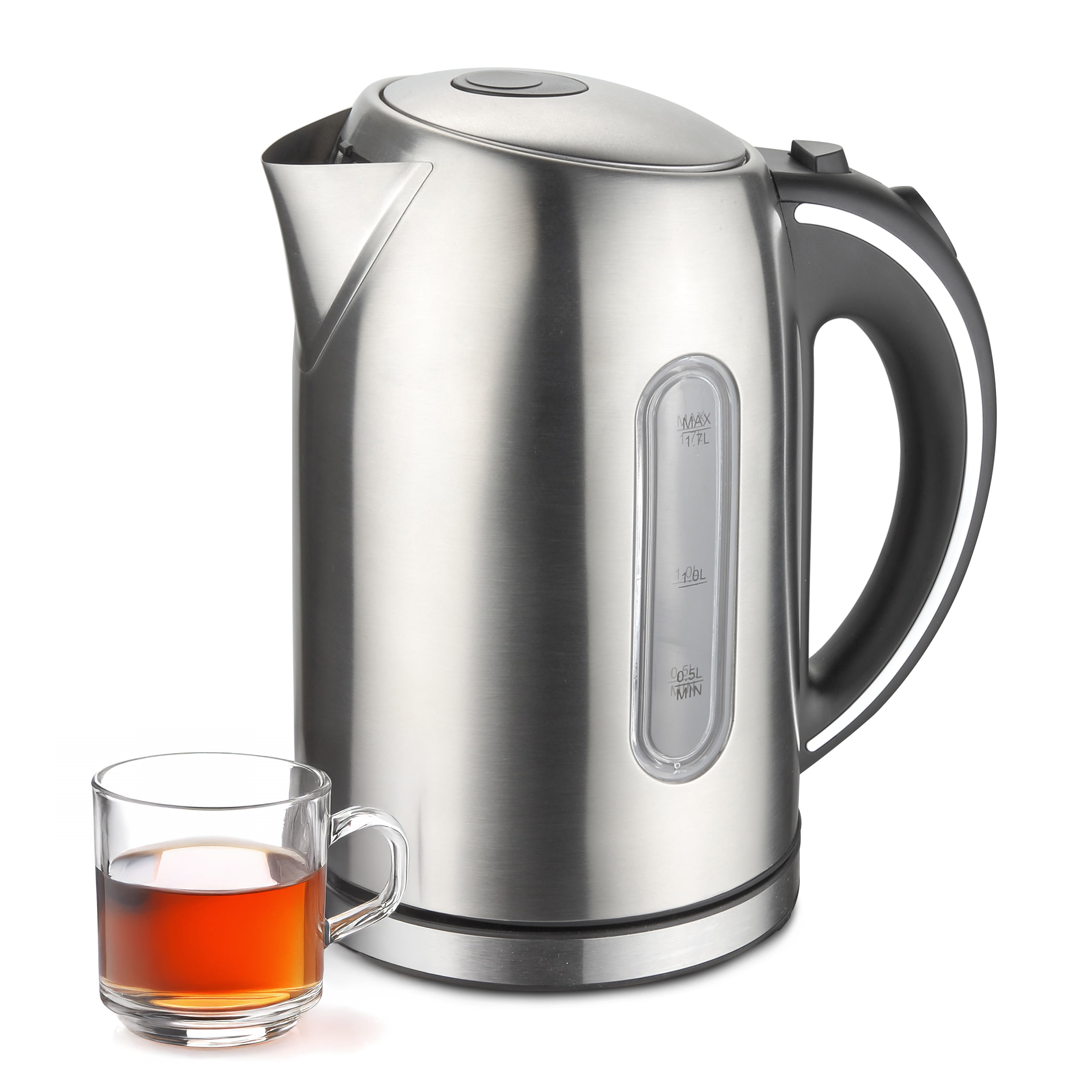 MegaChef 1.7-Liter Stainless Steel Electric Tea Kettle with Auto Shutoff