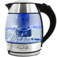 thumbnail image 1 of MegaChef 1.8Lt. Glass Body and Stainless Steel Electric Tea Kettle with Infuser, 1 of 6