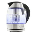 thumbnail image 1 of MegaChef 1.8Lt. Glass Body and Stainless Steel Electric Tea Kettle with Tea Infuser, 1 of 10