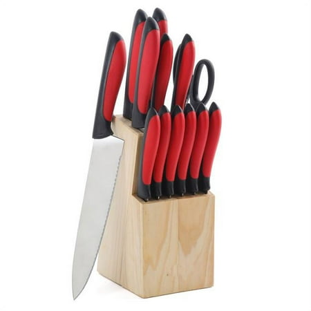 MegaChef 14 Piece Cutlery Set in Red