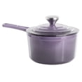 thumbnail image 1 of MegaChef 2 Quart Enameled Cast Iron Sauce Pan in Gradient Purple, 1 of 7