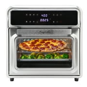 MegaChef 21.13 Digital Quart Stainless Steel Digital Electric Multi-Function Air Fryer and Counter Top Oven in Silver