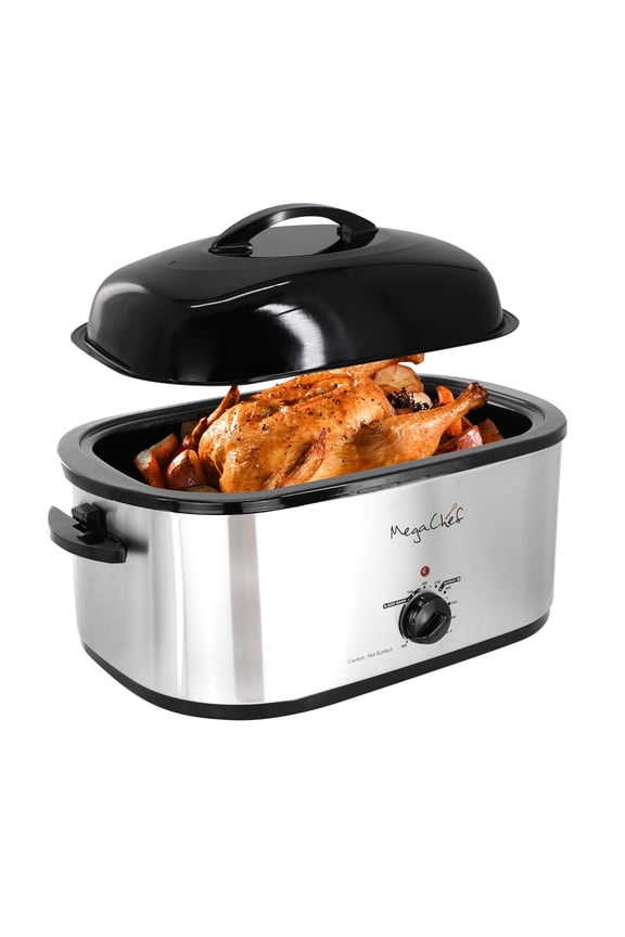 22 Quart Electric Roaster Oven for Roasting, Baking and Slow Cooking with High Dome Self-Basting Lid, Temperature Control and Keep Warm Setting