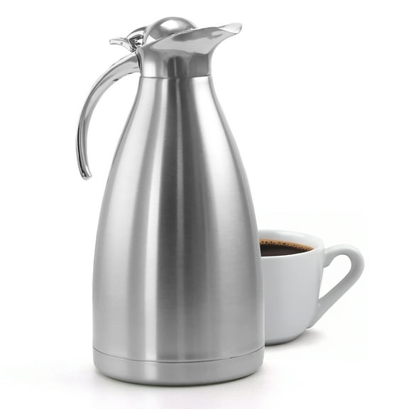 MegaChef 2L Deluxe Stainless Steel Thermal Beverage Carafe for Coffee and Tea