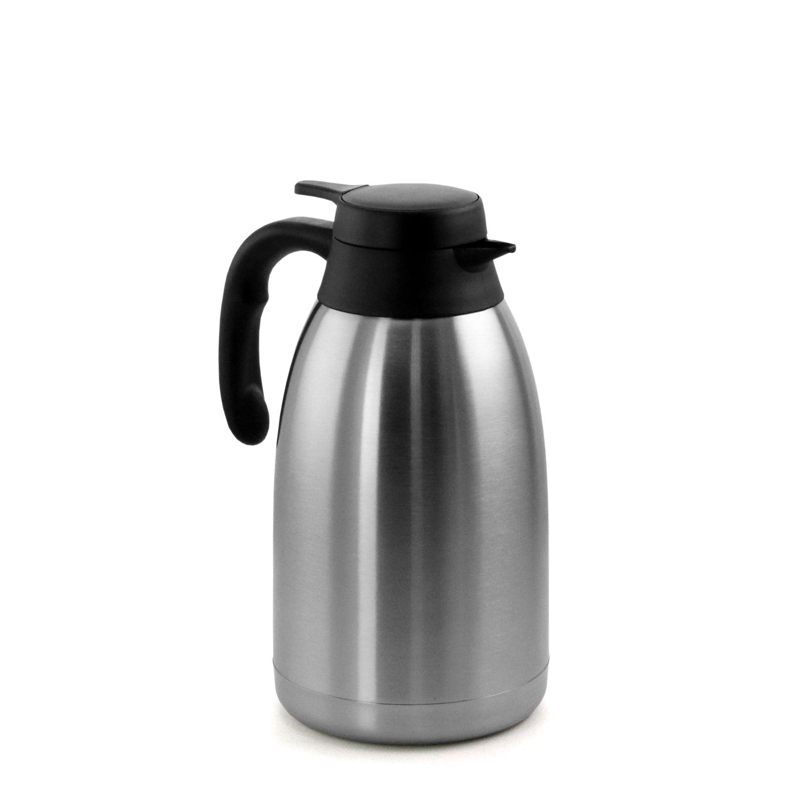 Stainless Steel 2L Thermal Beverage Carafe with Black Handle