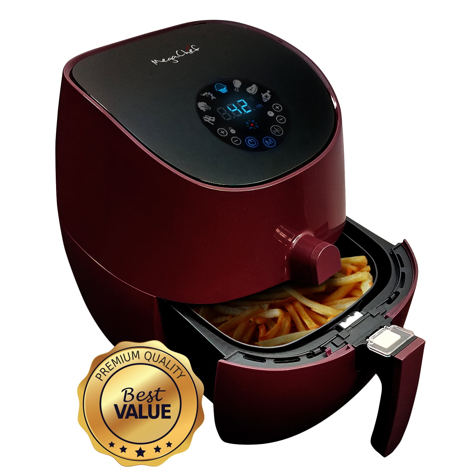 MegaChef 3.5 Quart Airfryer And Multicooker With 7 Pre-Programmed ...