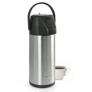 MegaChef 3 Liter Stainless Steel Vacuum Body Pump Cap Air Pot