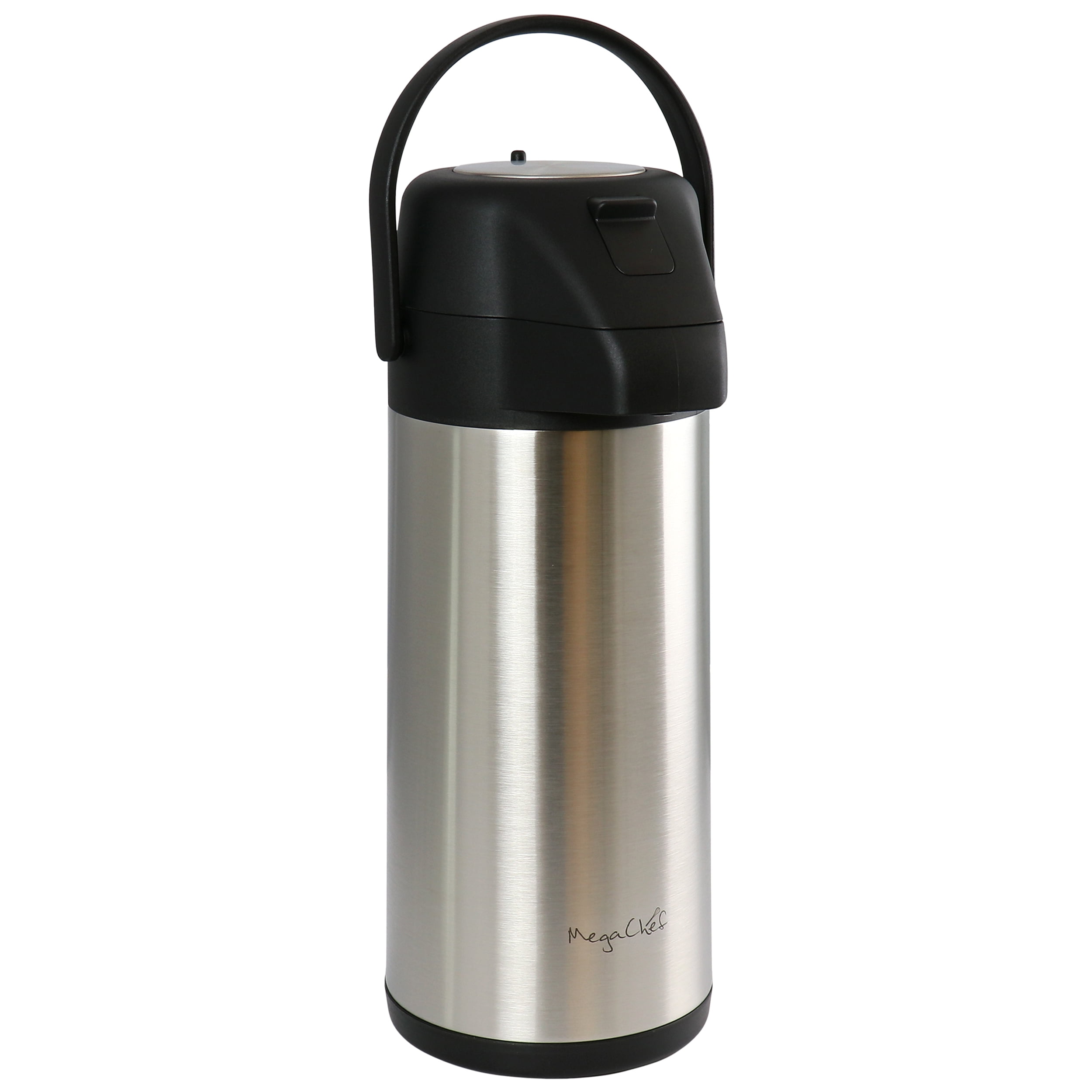 MegaChef 3 Liter Stainless Steel Vacuum Body Pump Cap Air Pot