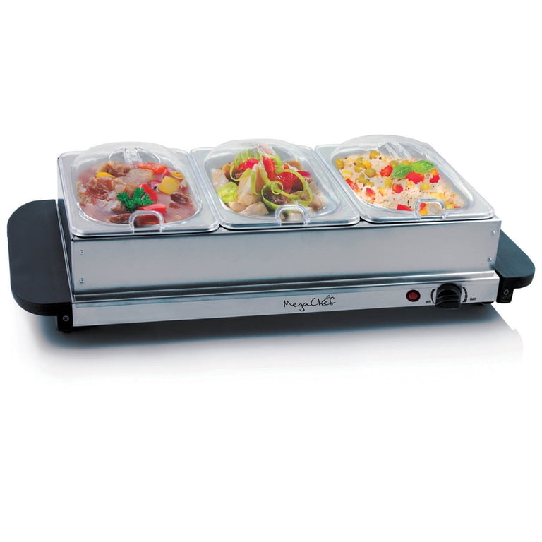 MegaChef 3 Section Buffet Server & Food Warmer photo 1