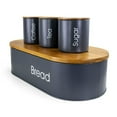 thumbnail image 1 of MegaChef 4-Piece Canister Set, Gray/Bamboo, 1 of 8