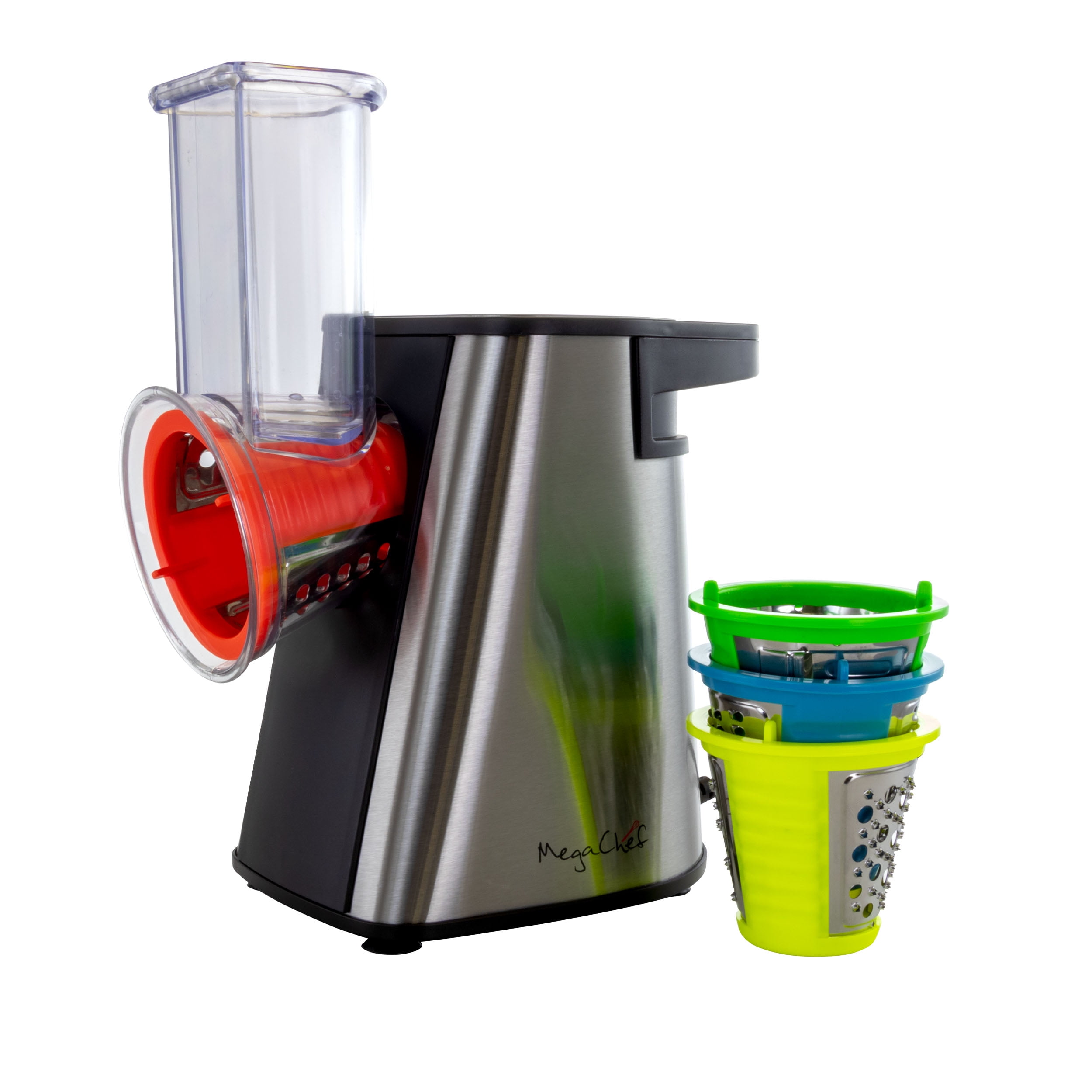 MegaChef 4-in-1 Stainless Steel Electric Salad Maker with Color Pods