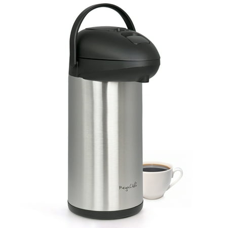 MegaChef 5 Liter Stainless Steel Vacuum Body Pump Cap Air Pot