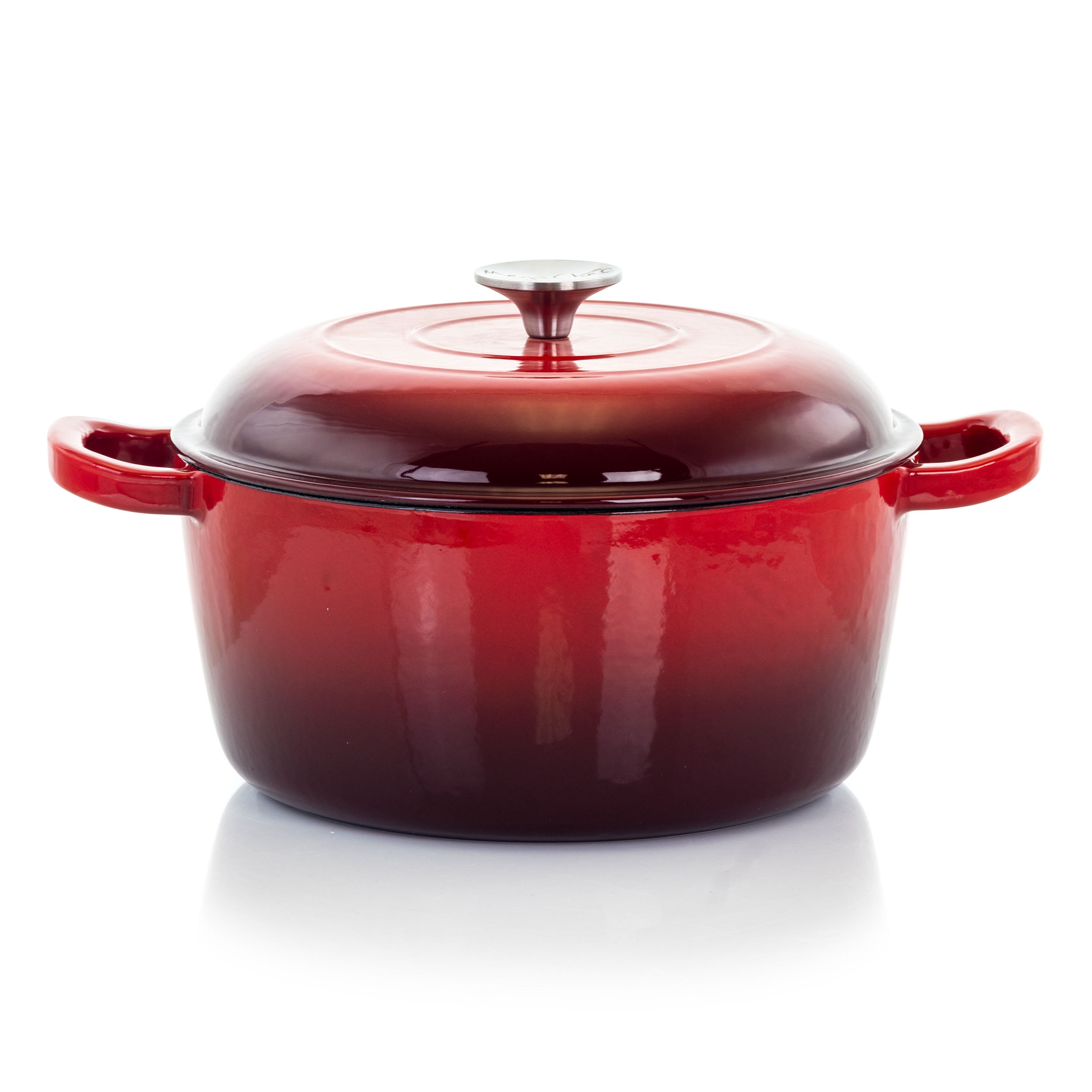 Rachael Ray 5qt Enameled Cast Iron Dutch Oven Casserole Pot with Lid Red