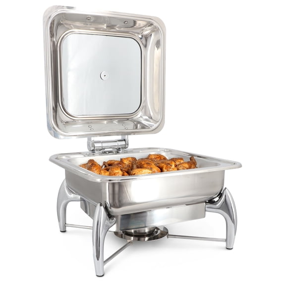 MegaChef 6 Liter Stainless Steel Rectangle Professional Chafing Dish/Food Warmer/Buffet Server Serving Dish
