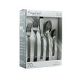thumbnail image 1 of MegaChef Baily 20 Piece Flatware Utensil Set, Stainless Steel Silverware Metal Service for 4 in Black, 1 of 6