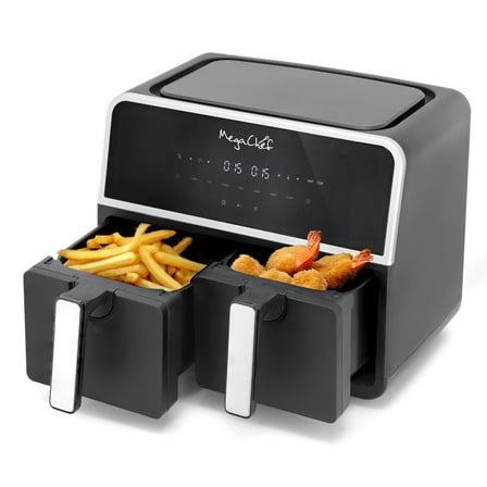 MegaChef Dual 4.5 + 4.5 Quart Digital Electric Air Fryer