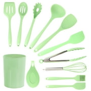 MegaChef Mint Green 12 Piece Silicone Cooking Utensils
