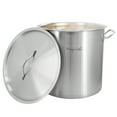 thumbnail image 1 of MegaChef Professional Kitchen 52.8 Quart Round Stainless Steel Stock Pot with Lid, 1 of 7