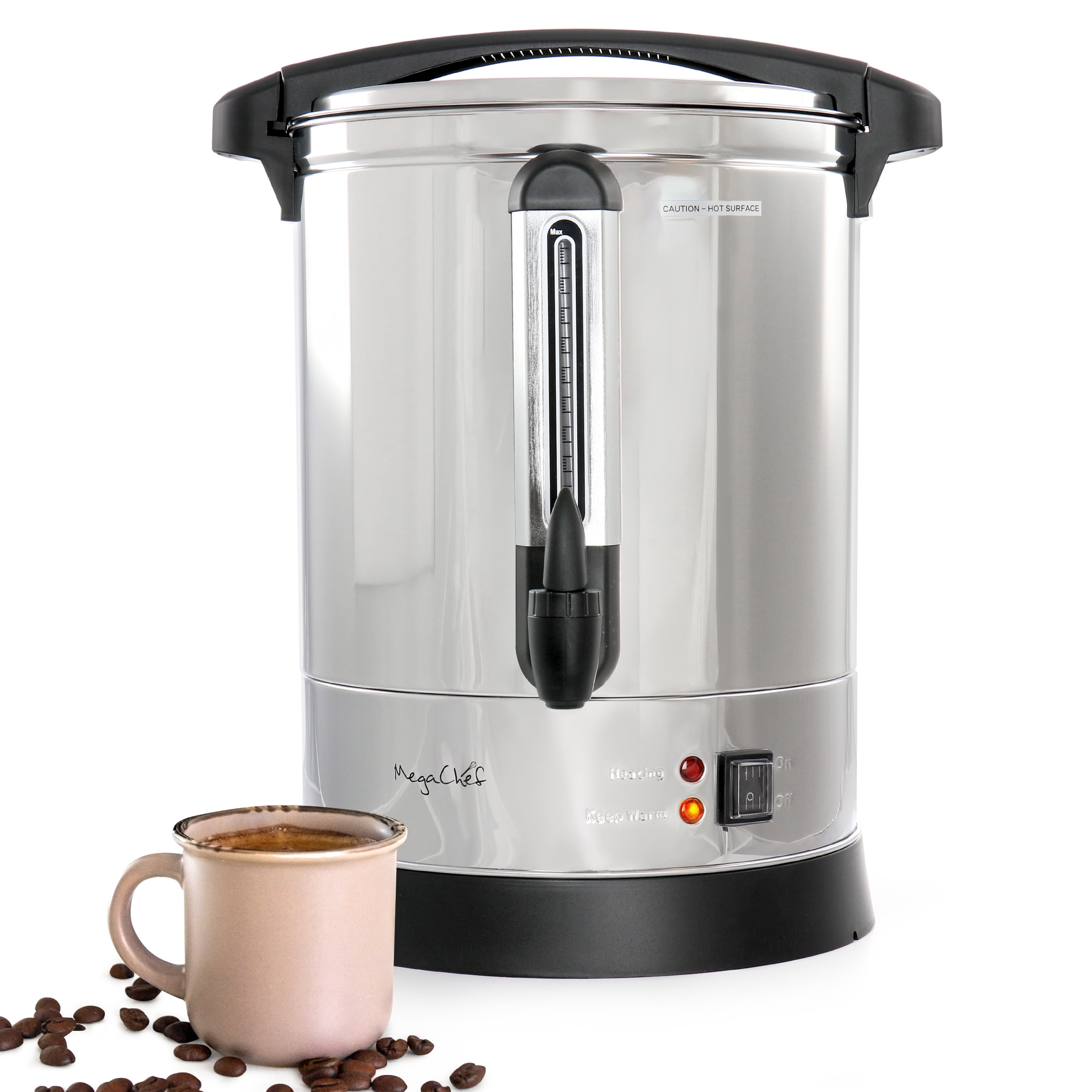 BAKERS CHEFS 60-CUP COFFEE MAKER URN STAINLESS STEEL