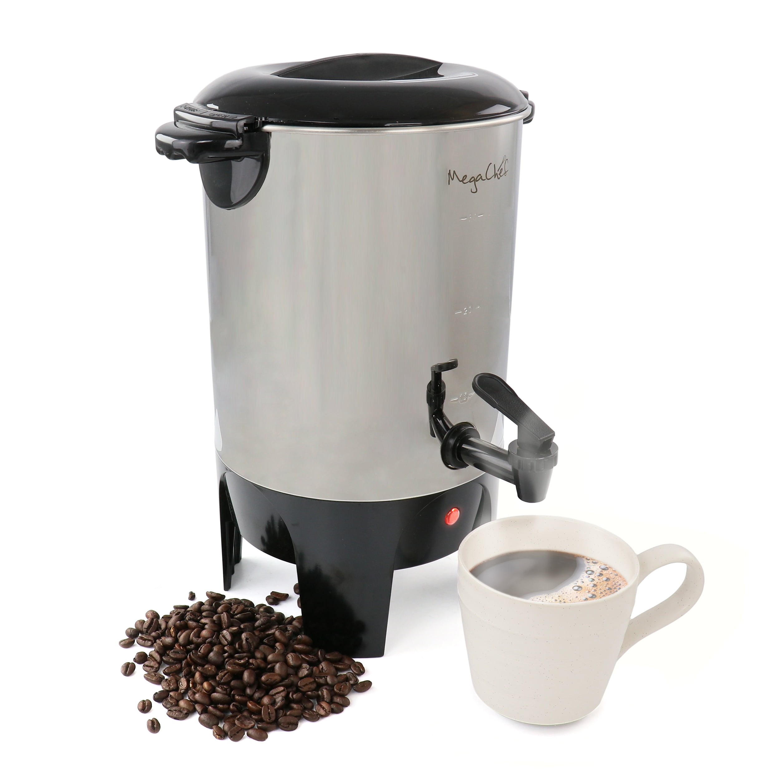BAKERS CHEFS 60-CUP COFFEE MAKER URN STAINLESS STEEL