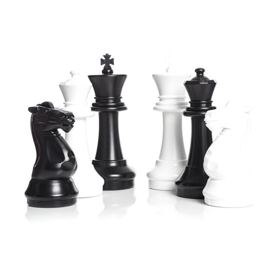 MegaChess Giant Games Mega Chess Set with 16 inch King, black and white pieces