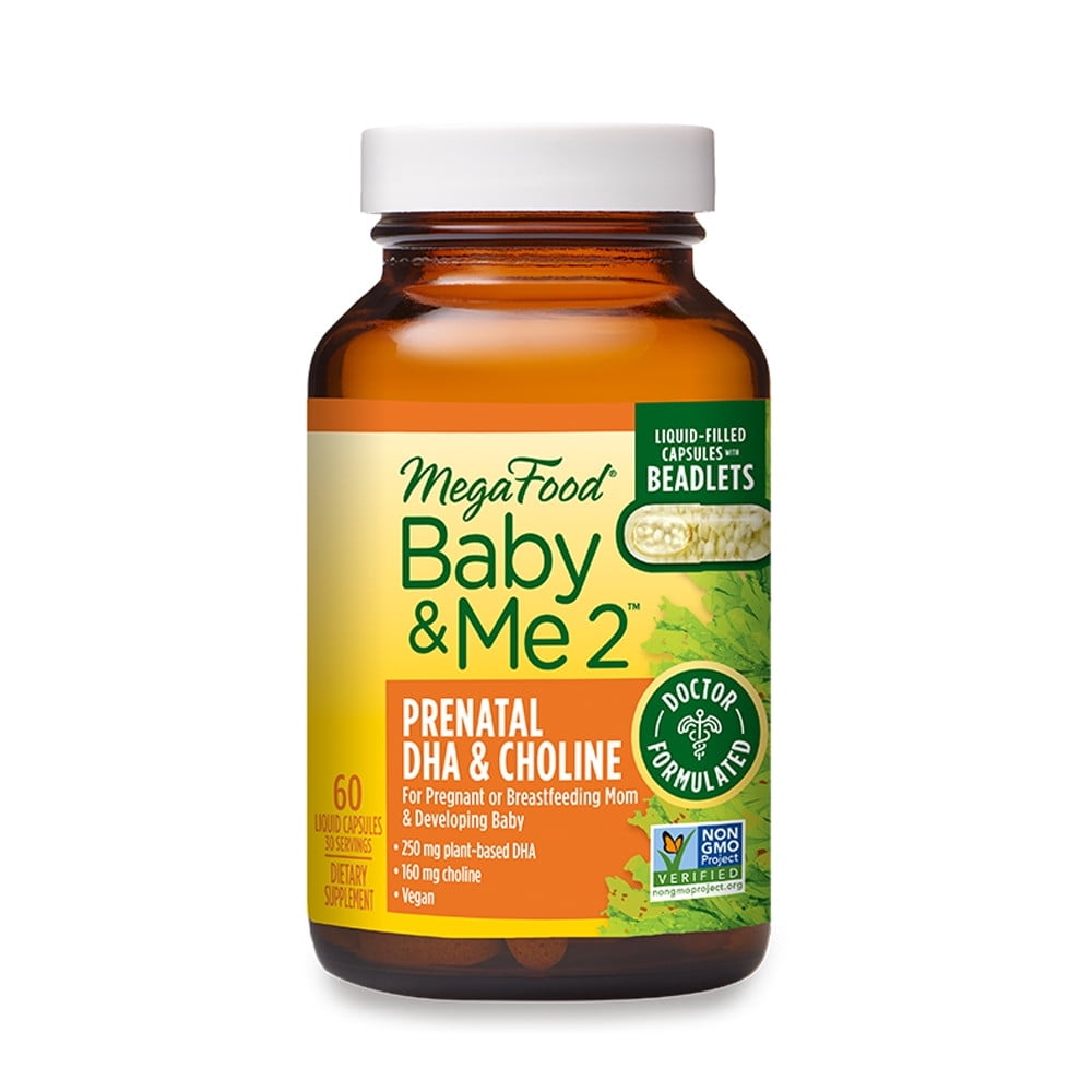 MegaFood Baby & Me 2 Prenatal DHA & Choline -- 60 Liquid Capsules 