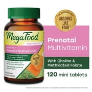 MegaFood Baby & Me 2 Prenatal Minis - Folate, Choline, Iron, Vitamin C & D3 - 30 Servings