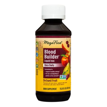 MegaFood Blood Builder Once Daily Liquid Iron Orchard Fruit -- 15.8 fl oz