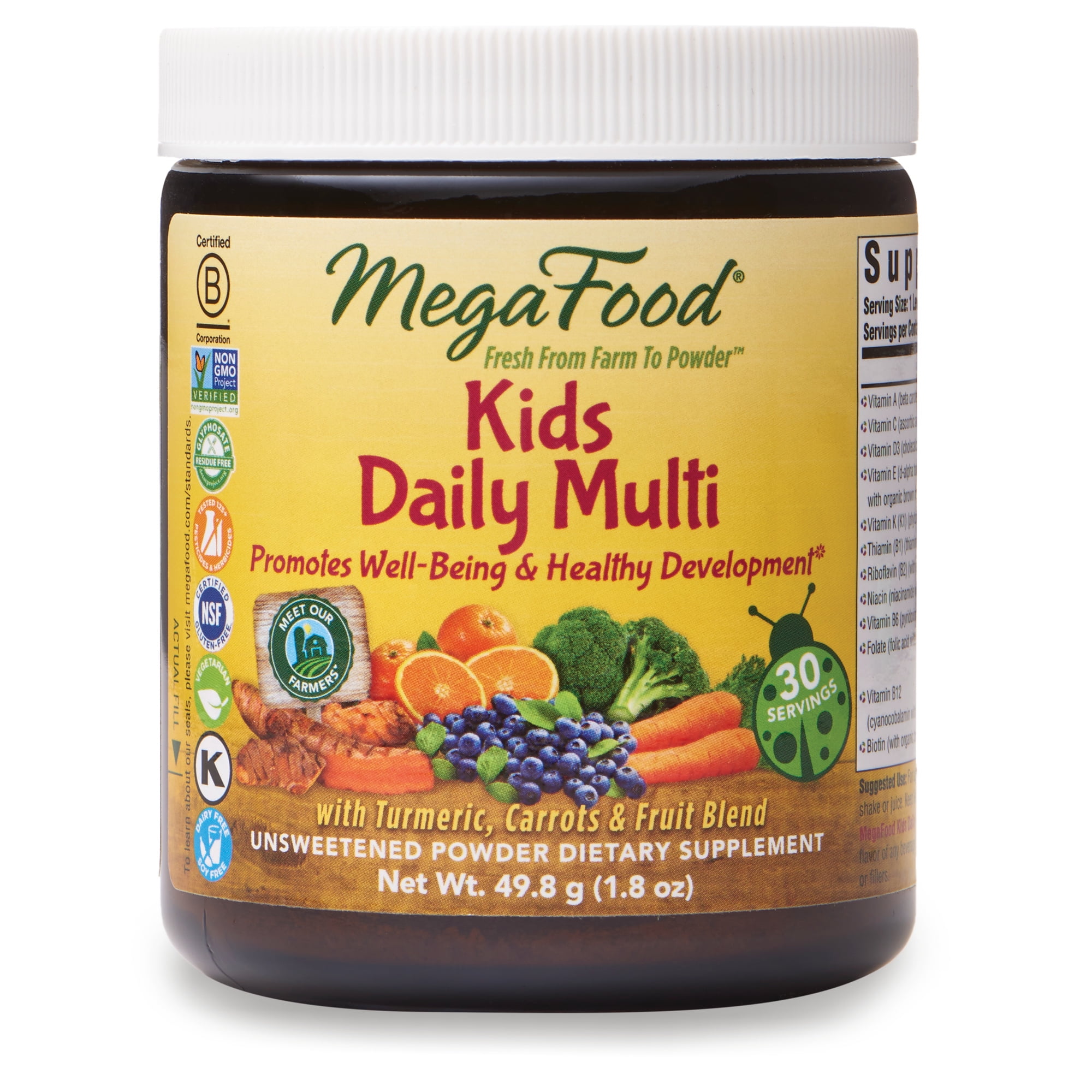 MegaFood, Kids Daily Multi Booster Powder, Promotes Healthy Growth