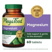 MegaFood Magnesium Glycinate - Gluten-Free - Heart & Nervous System Support - 60 Servings