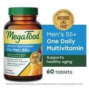 MegaFood, Men Over 55 One Daily, Supports Optimal Health and Wellbeing, Multivitamin and Mineral Dietary Supplement, Vegetarian, 60 Tablets