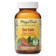 MegaFood One Daily Multivitamin   Multivitamin for Women and Men   with Real Food - Immune Support Supplement - Vitamin C & Vitamin B -Bone Health - Energy Metabolism   Vegetarian, Non-GMO - 90 Tabs