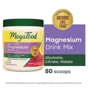 MegaFood Relax + Calm Magnesium Powder - Drink Mix - Raspberry Lemonade - 50 Servings