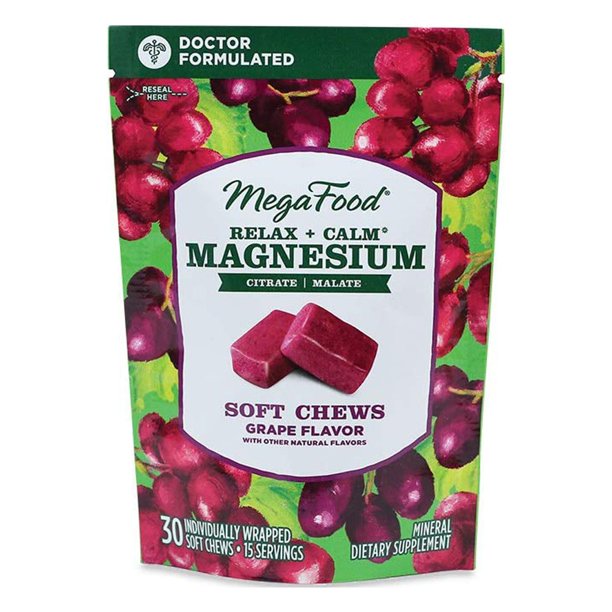MegaFood Relax + Calm Magnesium Soft Chews Magnesium Supplement from