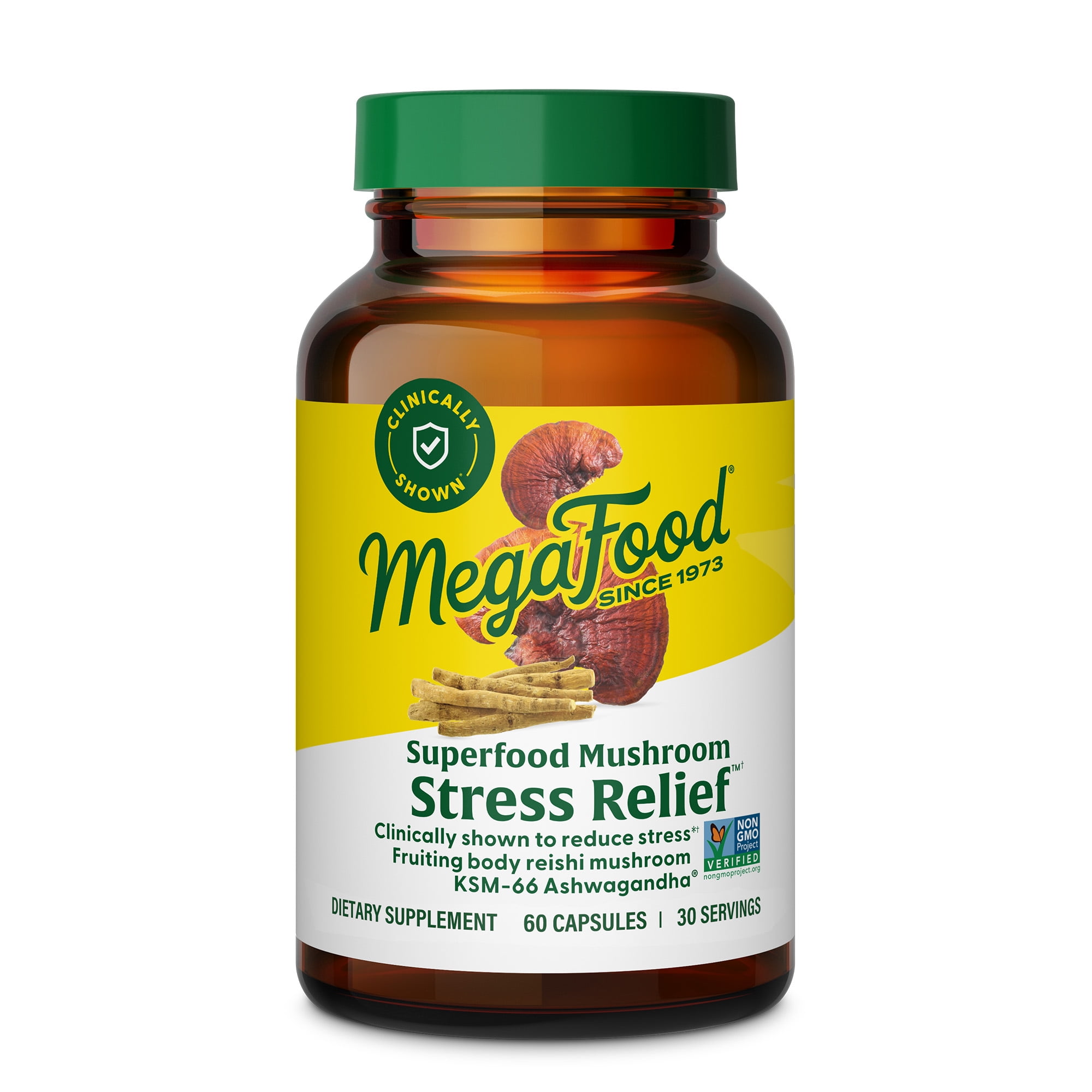 MegaFood Superfood Mushroom Stress Relief Vegan Capsules