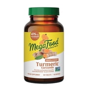 MegaFood Whole Body Turmeric Curcumin - Black Pepper & Vitamin C - Vegan - 60 Servings